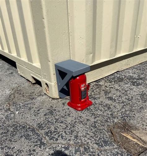 metal leveling leg brackets|leveling jacks for cargo containers.